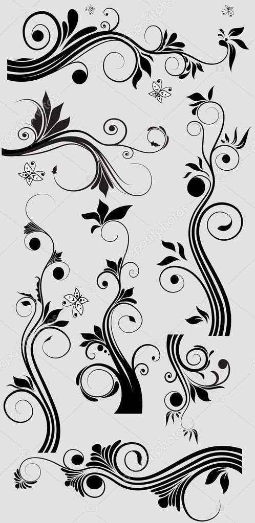 Floral Curly Elementary Design