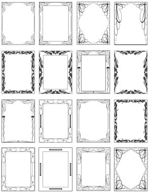 Creative Ancient Frames Set clipart