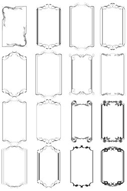 Set Of Decor Flourish Frame Designs clipart