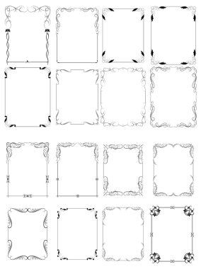 Ornate Elementary Vector Frames clipart