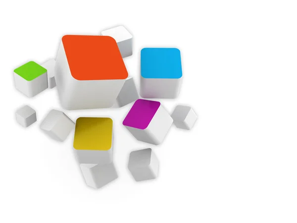 Colorful Cubes Illustration — Stock Photo, Image