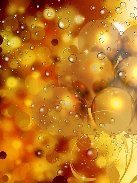 Gyllene bubblor blomstra bakgrund — Stockfoto