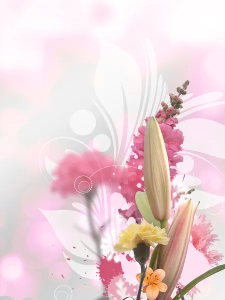 Mjuk elementära blomstra sparkle bakgrund — Stockfoto