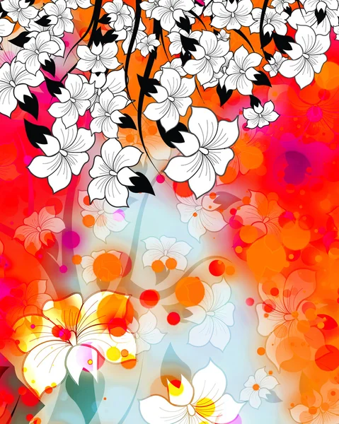 Mooie bloeien gekleurde achtergrond — Stockfoto