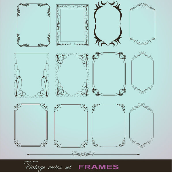 Corner Illustration Elements Frames