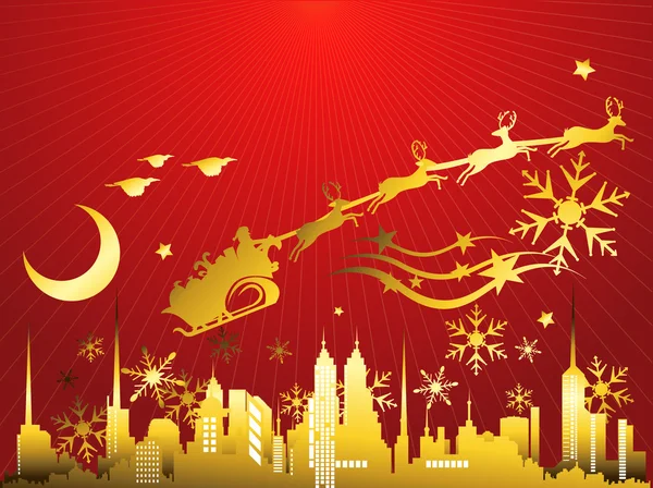 Beau fond décoratif de Noël doré — Image vectorielle