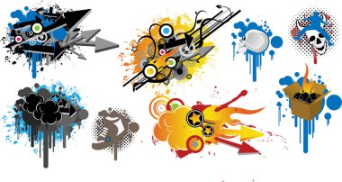 Funky Graphics Design Elements clipart