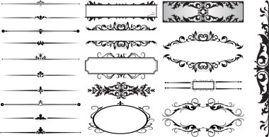 Funky Flourish Frame n Dividers Collection clipart