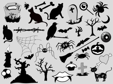 Horror Art Design Collection clipart