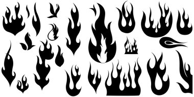 Vintage Fire Flame Shapes clipart