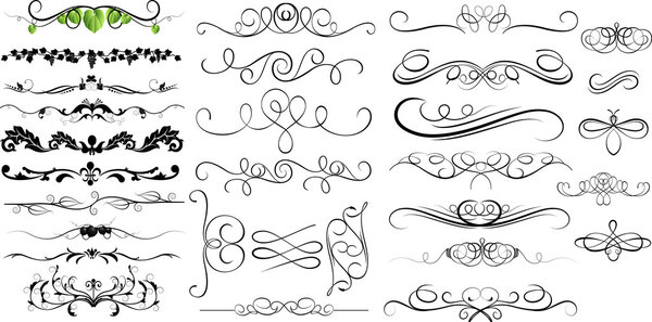 Swirl Ornate Elements Collection Design
