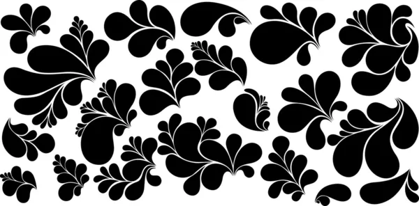 Forme noire bulles florissantes — Image vectorielle