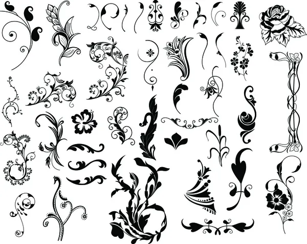 Funky Swirl Elementos de diseño artístico — Vector de stock