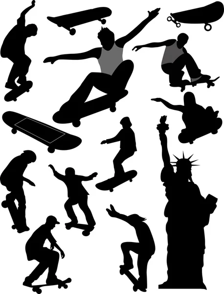 Jouer aux silhouettes — Image vectorielle