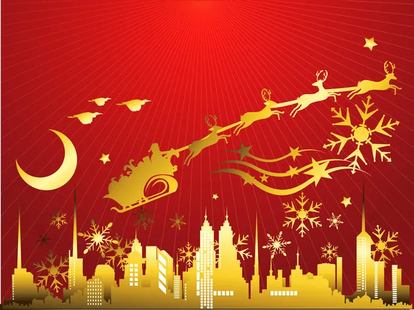 Éléments décoratifs de Noël dorés — Image vectorielle