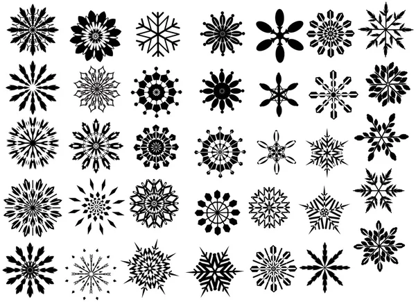 Collection créative de flocons de neige — Image vectorielle