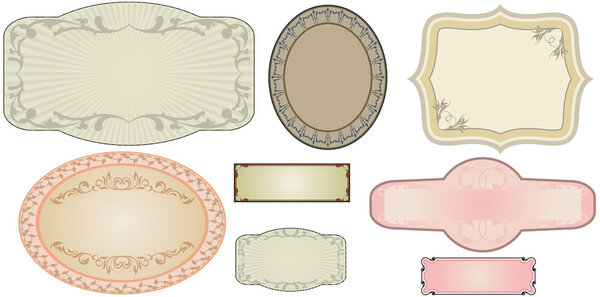 Old Retro Style Frame Banners Set