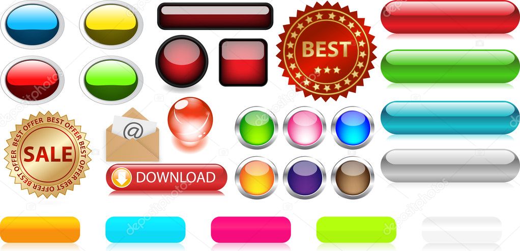 Creative Glossy Web Buttons Designs