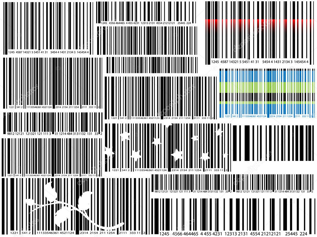 Abstract Design Of Bar-Codes Collection