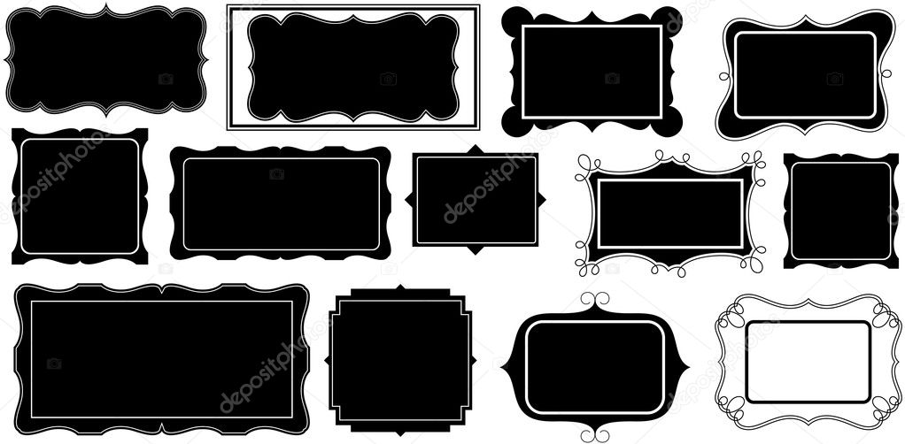 Black Shape Picture Frames