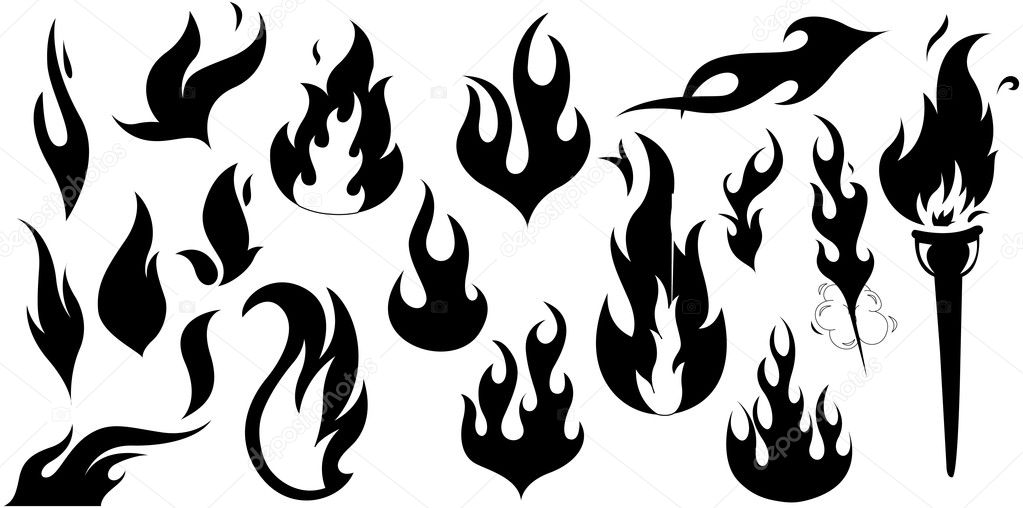 Fire Flame Silhouettes