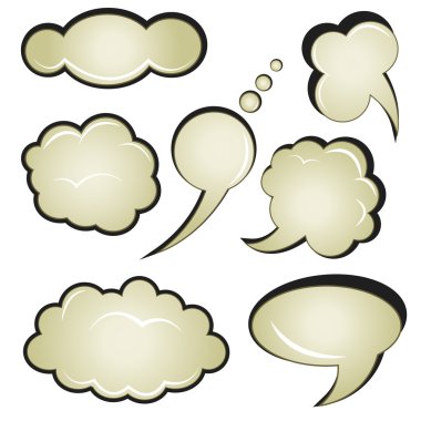 Vintage Speech Bubbles Illustration clipart