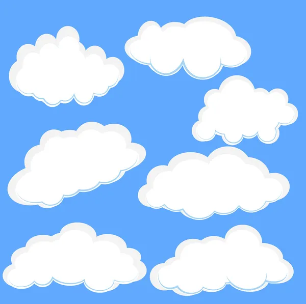 Мультяшные облака — стоковый вектор