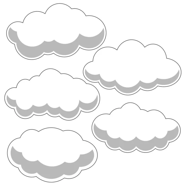 Bolyhos felhők — Stock Vector