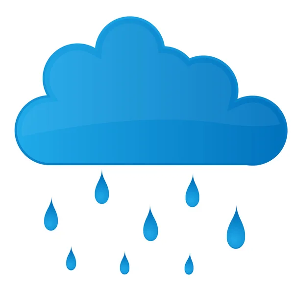 Nuage de pluie brillant — Image vectorielle
