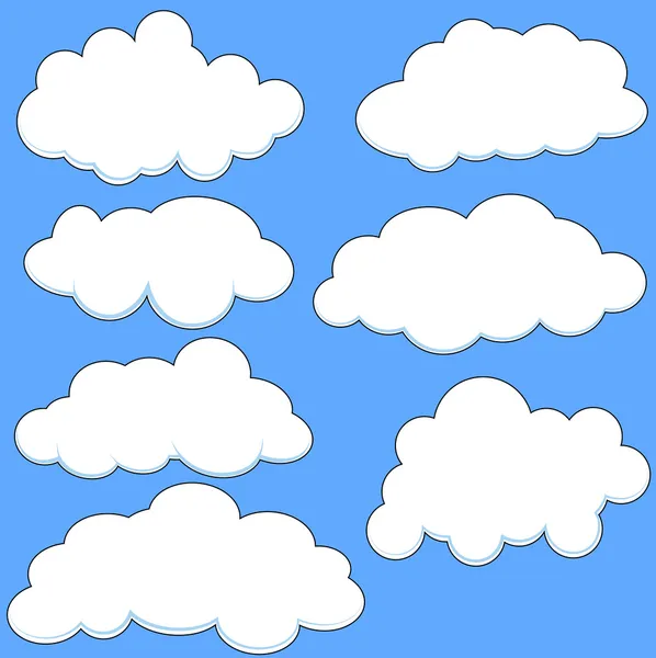 Wolken im Comic-Stil — Stockvektor