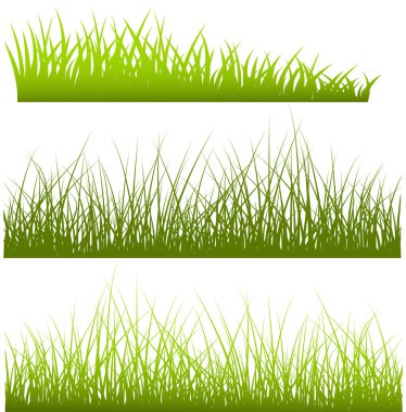 Green Grass Shapes clipart