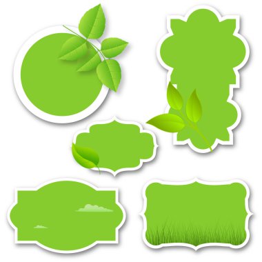 Green Sticker Banner clipart