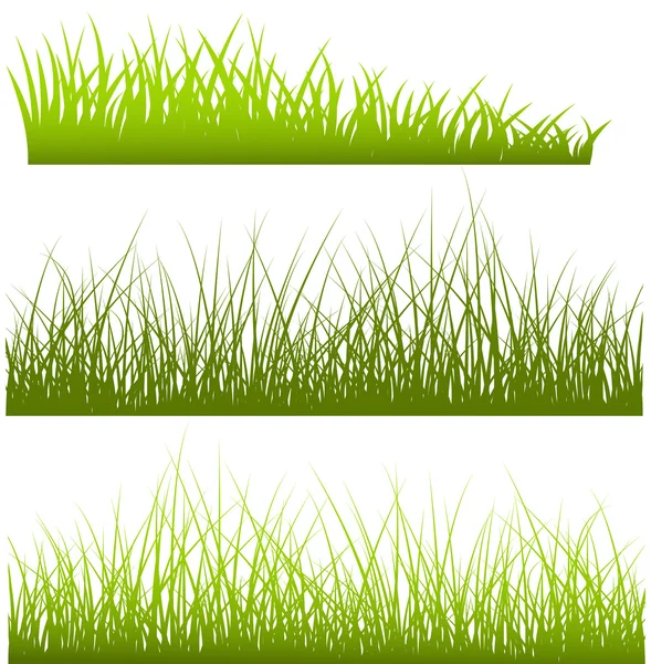 Green Grass Shapes — Stock Vector