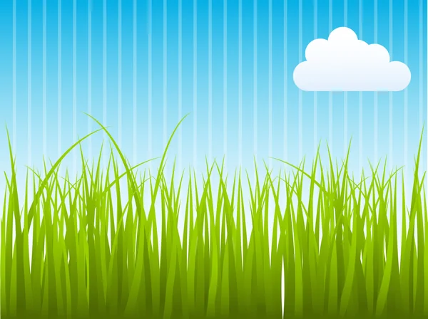 Green Grass On Stripped Background — Stock Vector