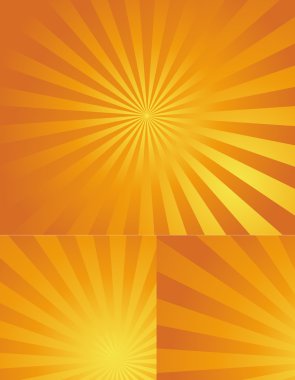 Set Of Decor Red Sunburst Background clipart