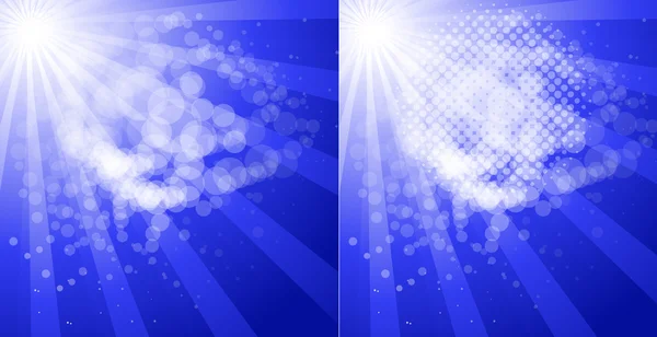 Розмиття Синій Ретро Сонячний спалах Тло — стоковий вектор