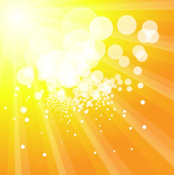 Lumière du soleil brillante avec fond rétro — Image vectorielle