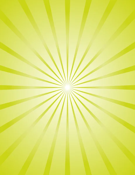 Luminoso sfondo Sunburst verde — Vettoriale Stock