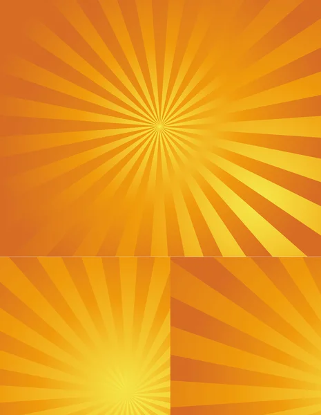 装饰红色朝阳背景的设置 — 图库矢量图片