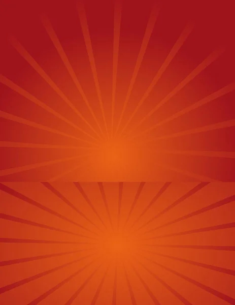 Sötét piros Sunburst Design — Stock Vector