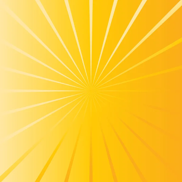 Rayonnant Jaune Rayonnement de soleil Fond — Image vectorielle