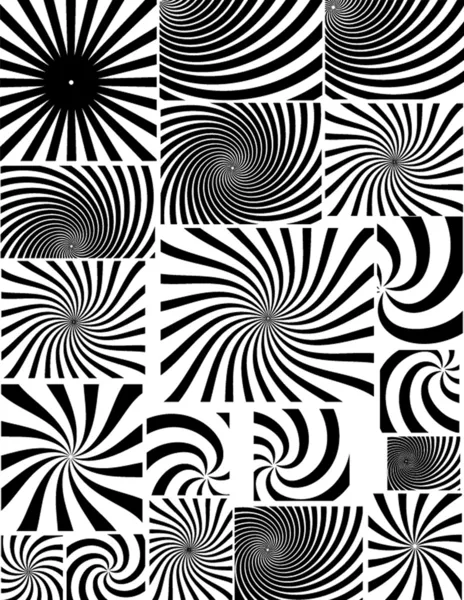 Изолированный креативный дизайн Swirl Sunburst Background — стоковый вектор
