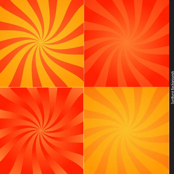 Vector Illustration Of Red Sunburst Background — Stock Vector