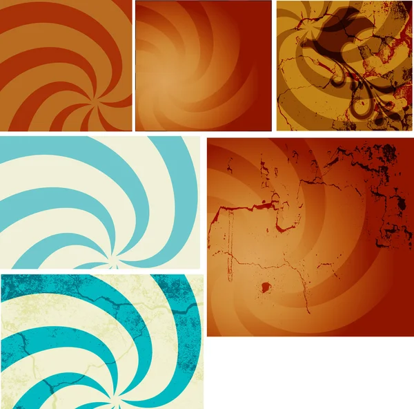 Стильний дизайн декору Swirly Sunburst Designs — стоковий вектор