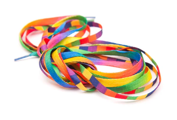 stock image Rainbow shoelaces