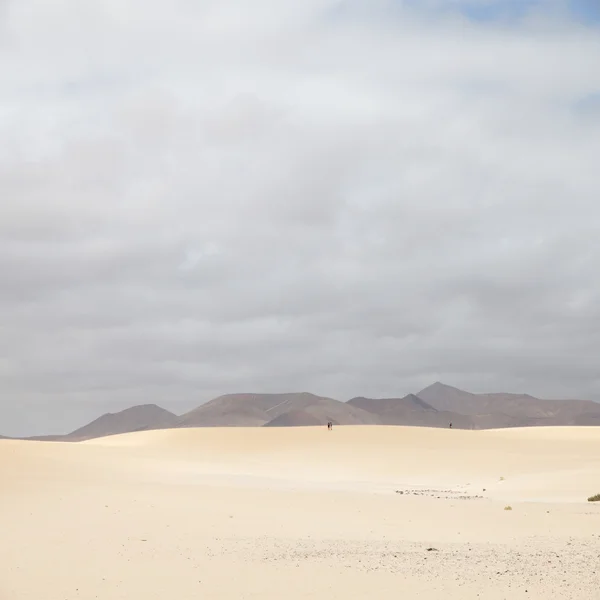 Fuerteventura, Kanárské ostrovy - písečné duny corralejo a sopka — Stock fotografie