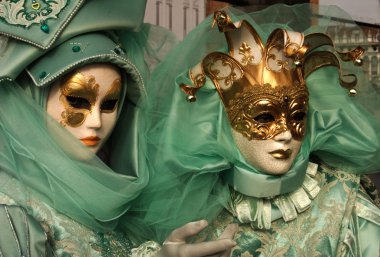 Masked ones, Venice clipart