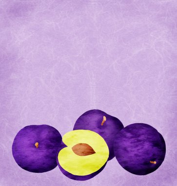 Plums collage clipart