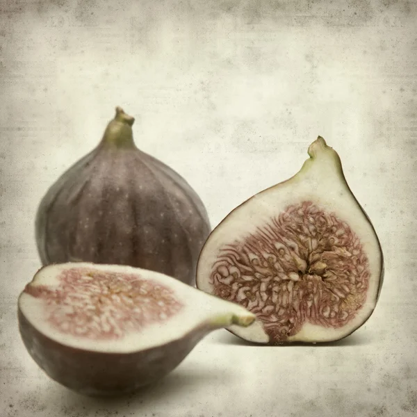 Texture vecchio sfondo di carta con maturo viola bursa fichi frutta — Foto Stock