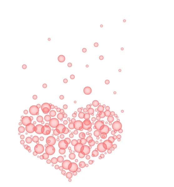 Glücklich rosa sprudelndes Herz — Stockfoto
